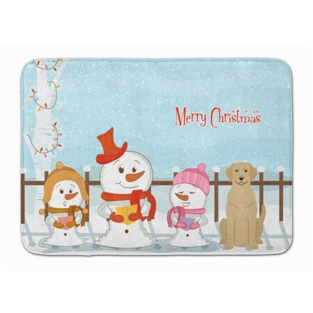 Carolines Treasures Merry Christmas Yellow Labrador Machine Washable Memory Foam Mat BB2386RUG